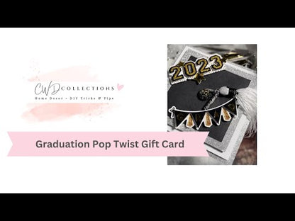 Graduation Twist Pop Gift Card & Envelope Box  Digital File